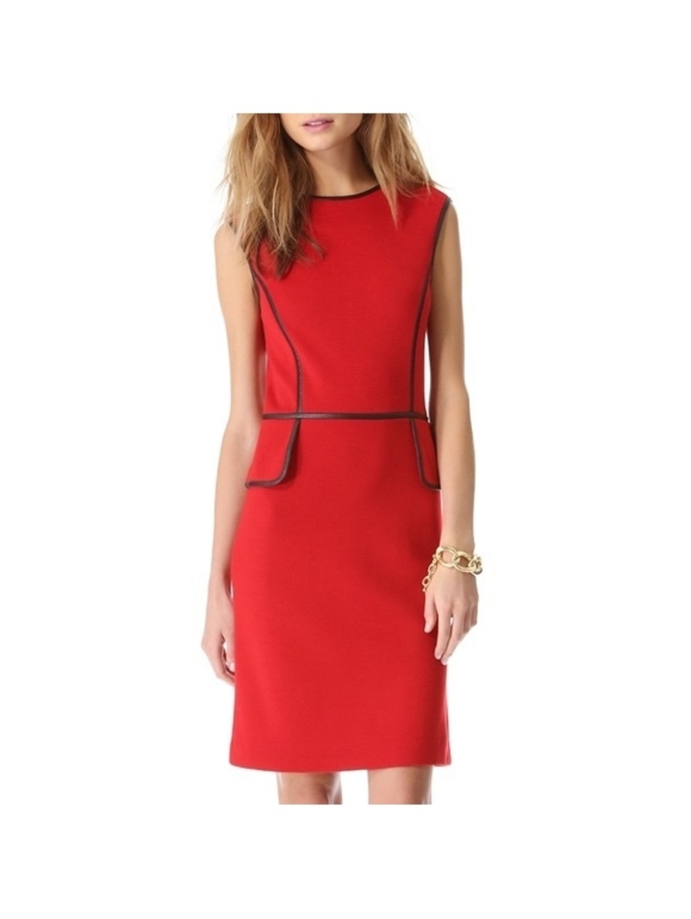 Tory Burch Red Violet Wool Blend Dress Size S